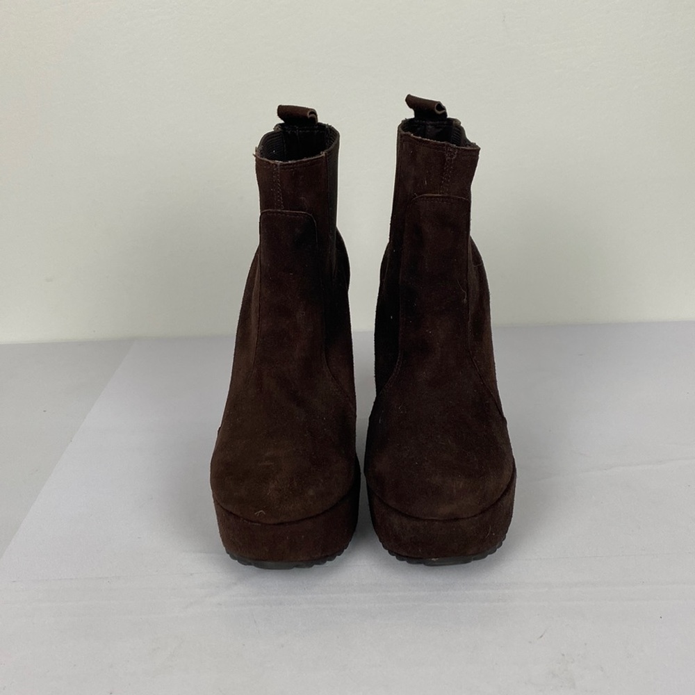Madison Harding, Women’s Brown Leather Heeled Boot, Size 7